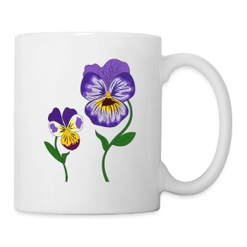 fleur violette - Mug blanc - blanc - Droite