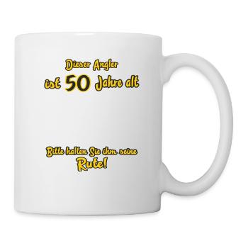 FID - Dieser Angler ist 50 Jahre alt - bitte - Tasse - Weiß - Rechts