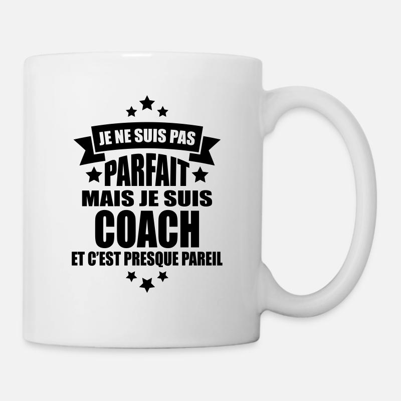 je ne suis pas parfait mais je suis coach - Mug blanc - blanc