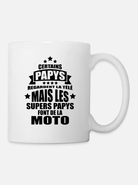 les supers papys font de la moto - Mug blanc - blanc
