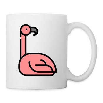 Un beau flamant rose - Mug blanc - blanc - Droite