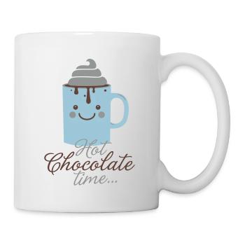 i love heiße schokolade sprüche für weihnachten - Tasse - Weiß - Rechts