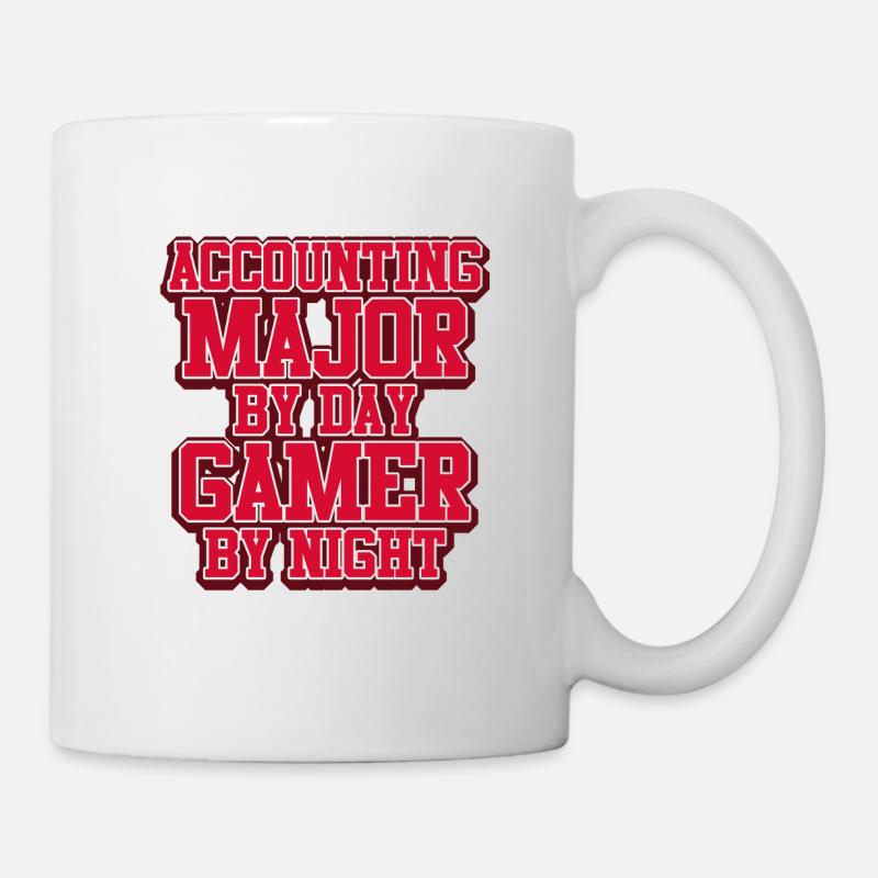 Accounting Major By Day Gamer By Night - Tasse - Weiß