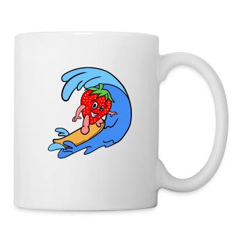 Fraise sportive - Mug blanc - blanc - Droite