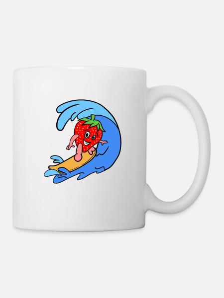 Fraise sportive - Mug blanc - blanc