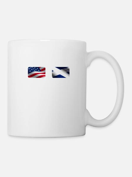 La moitié écossaise La moitié américaine totalement génial - Mug blanc - blanc