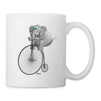 funny elephant - Mug - white - Right