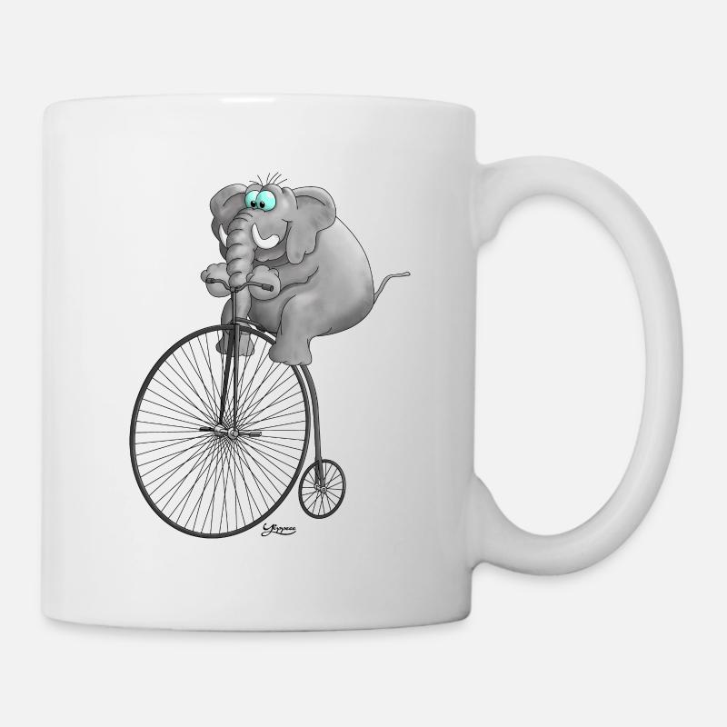 Eléphant drôle - Mug blanc - blanc