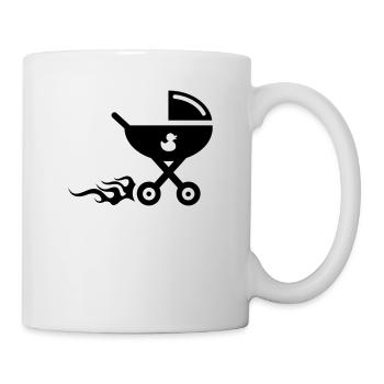 stroller, racing-baby buggy - Mug - white - Right