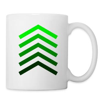 Grüne Balken Futuristisch Shirt Design Geschenk - Mug blanc - blanc - Droite