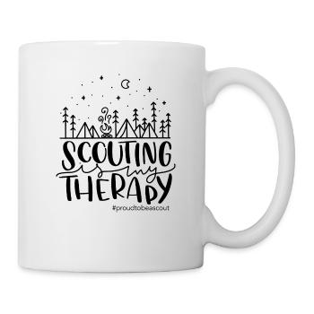 "Le scoutisme est ma thérapie" | Scout, scout, tente - Mug blanc - blanc - Droite
