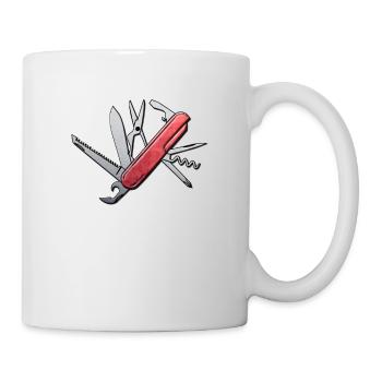 Das Taschenmesser - Alles was du brauchst - Tasse - Weiß - Rechts