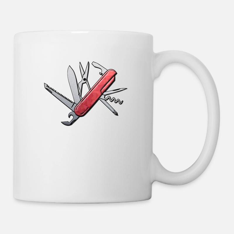 Le couteau de poche - Tout ce dont vous avez besoin - Mug blanc - blanc
