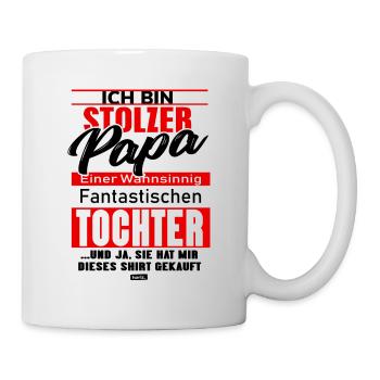 Papa Fier d’une fille 2 HARIZ Papa Fête des Pères G - Mug blanc - blanc - Droite