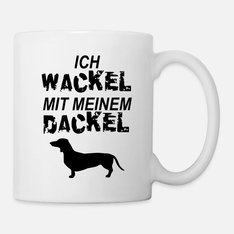 Ich wackel mit meinem Dackel - Tasse - Weiß