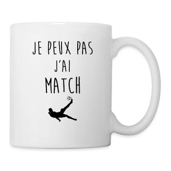 Je peux pas j'ai match - Mug blanc - blanc - Droite
