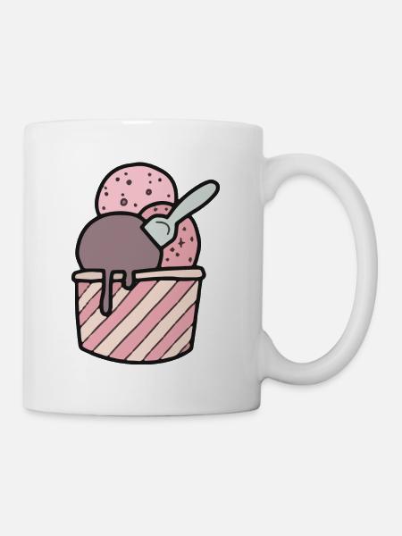 Eisbecher - Tasse - Weiß