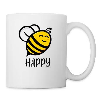 Abeille heureuse - Mug blanc - blanc - Droite
