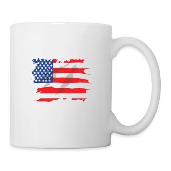 America Flagge - Tasse - Weiß - Rechts