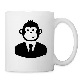 monkey affe anzug - Tasse - Weiß - Rechts