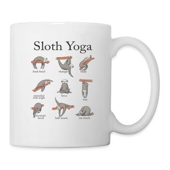 Yoga paresseux - Mug blanc - blanc - Droite