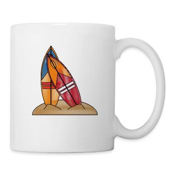 Surfbrett - Tasse - Weiß - Rechts
