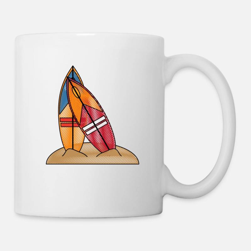 surfboard - Mug - white