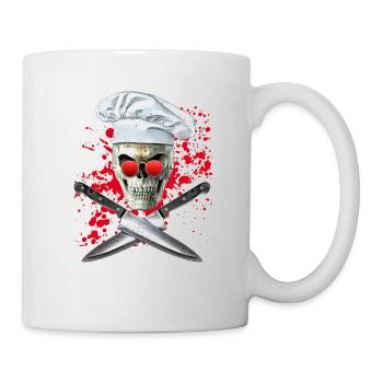 splatter skull cook - Mug - white - Right