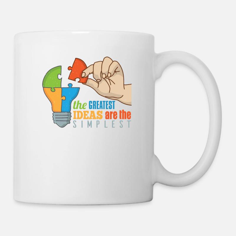 Die größten Ideen sind die einfachsten - Tasse - Weiß