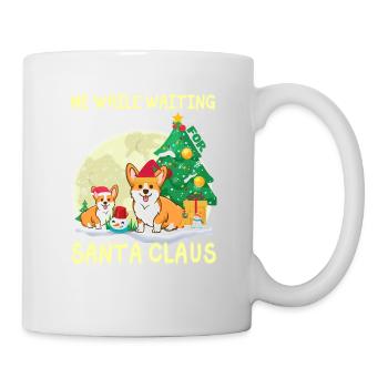 Corgi moi en attendant le Père Noël - Mug blanc - blanc - Droite