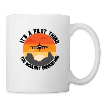 Pilot Air Force Flying Airline Copilot Gift - Mug - white - Right