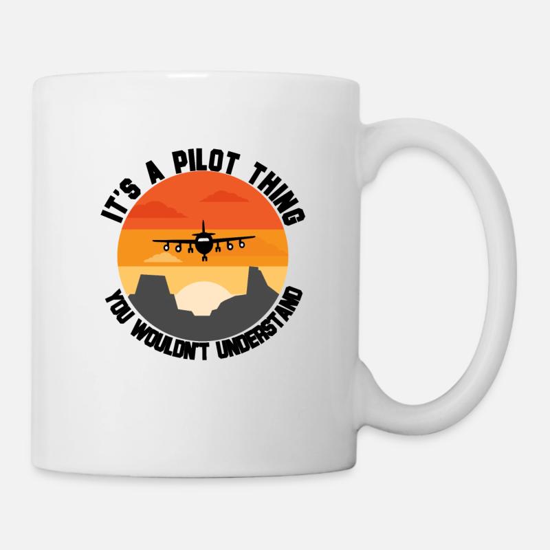 Pilote Aviation Aviation Vol compagnie aérienne Copilot cadeau - Mug blanc - blanc