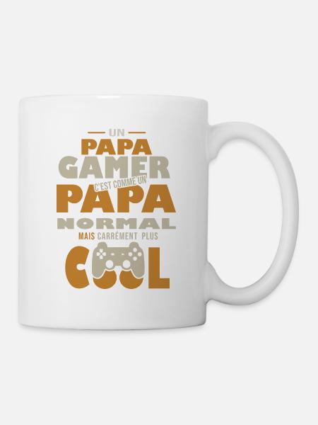 PAPA GAMER Geek Papa Geschenk - Tasse - Weiß