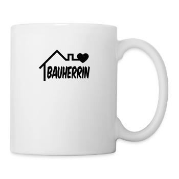 Bauherr hausbau Richtfest Baustelle Bauherrin Haus - Tasse - Weiß - Rechts