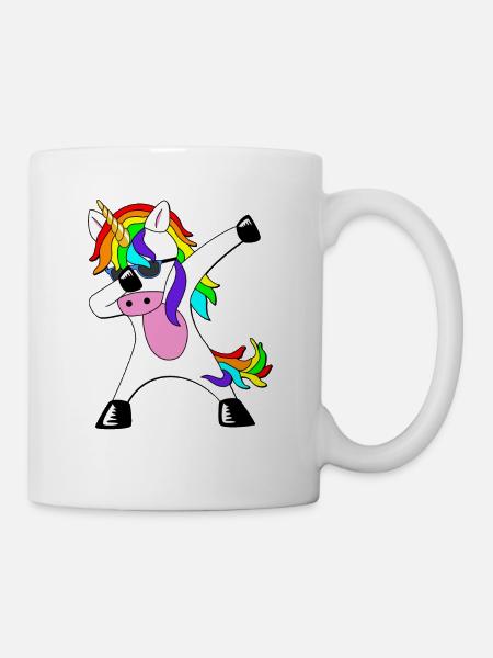 Dabbing Unicorn Dab dabbendes Einhorn - Tasse - Weiß