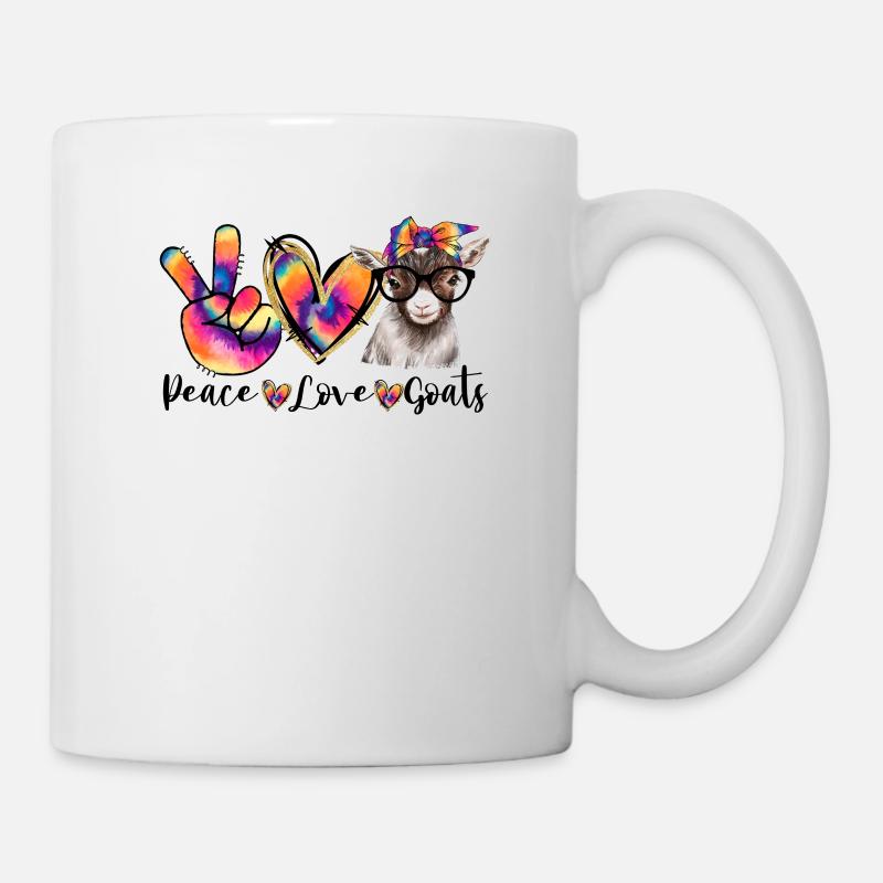 Peace Love Goats - Mug - white
