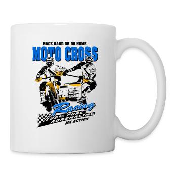 Sidecarcross - sidecar moto cross - Mug - white - Right