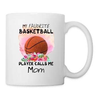 Aquarelle Basket-ball Maman - Mug blanc - blanc - Droite