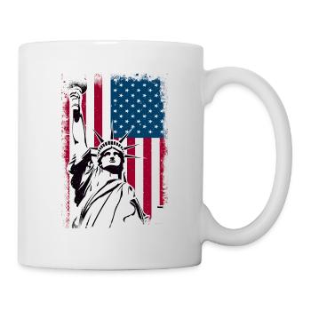 Statue de la Liberté Amérique - Mug blanc - blanc - Droite