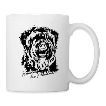 BOUVIER DES FLANDRES Portrait Chien Chien Wilsigns - Mug blanc - blanc - Droite