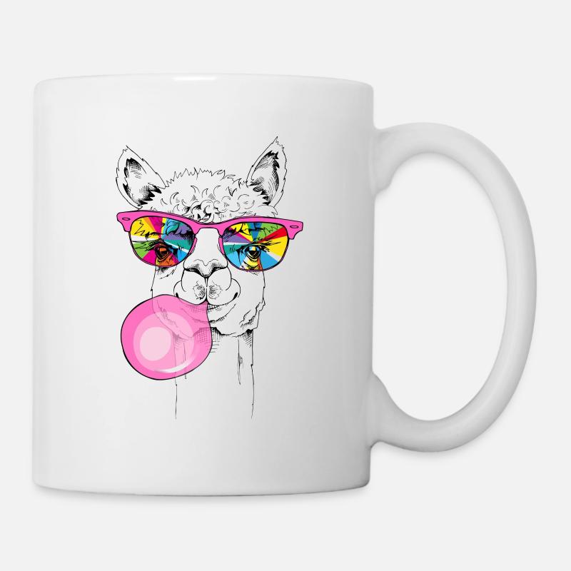 Cooles Lama - Tasse - Weiß
