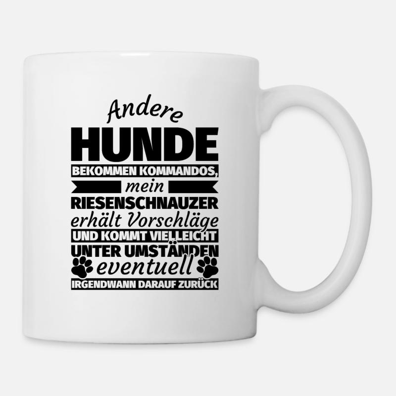 Riesenschnauzer Hund Geschenke - Tasse - Weiß