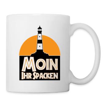 Farben änderbar | Moin Ihr Spacken - Tasse - Weiß - Rechts