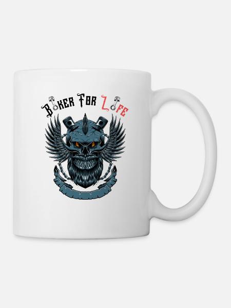 Biker For Life - Mug - white