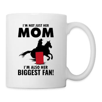 Barrel Racer Racing Horse Riding Mama Mütter Tag - Tasse - Weiß - Rechts