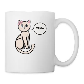 Liebe Katze - Tasse - Weiß - Rechts