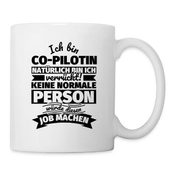 Co-Pilotin Geschenke - Tasse - Weiß - Rechts