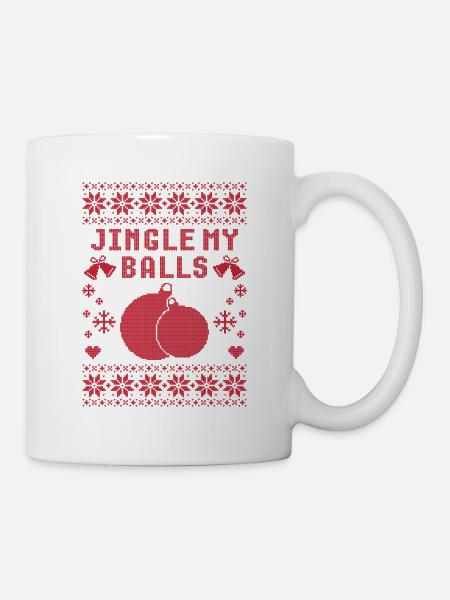 Jingle My Balls Ugly Christmas - Mug - white