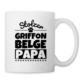 Griffon Belge lustig Herrchen Hund - Tasse - Weiß - Rechts