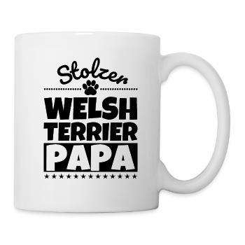 Welsh Terrier lustig Herrchen Hund - Tasse - Weiß - Rechts